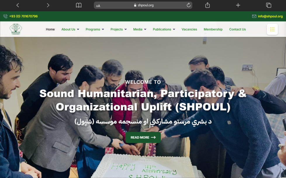 Website for Shpoul Organization